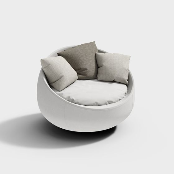Low Poly 3D Sofa Chair Model for Modern Interiors