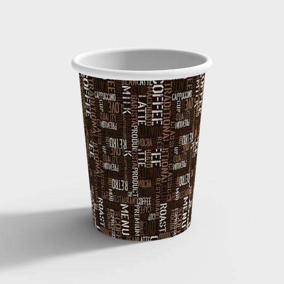 Coffee Talk Paper Cup 3D model