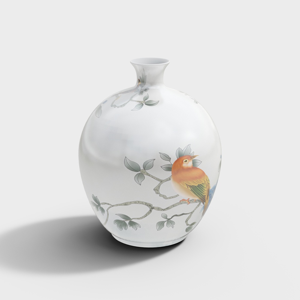 Elegant Low-Poly Flower Vase 3D model