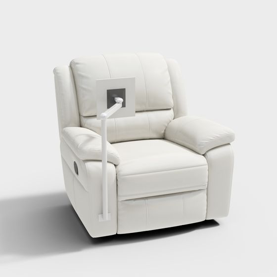 Comfortable White Sofa 3D model