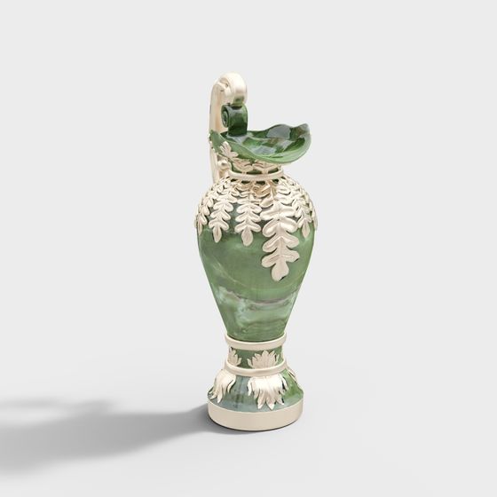 Stunning Emerald Vase 3D model for Creative Projects