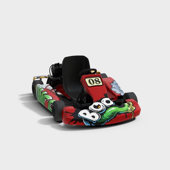 Vibrant Graffiti Kart 3D Model