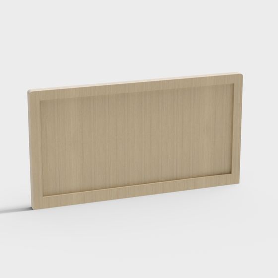 Elegant Low-Poly Wooden Frame 3D model