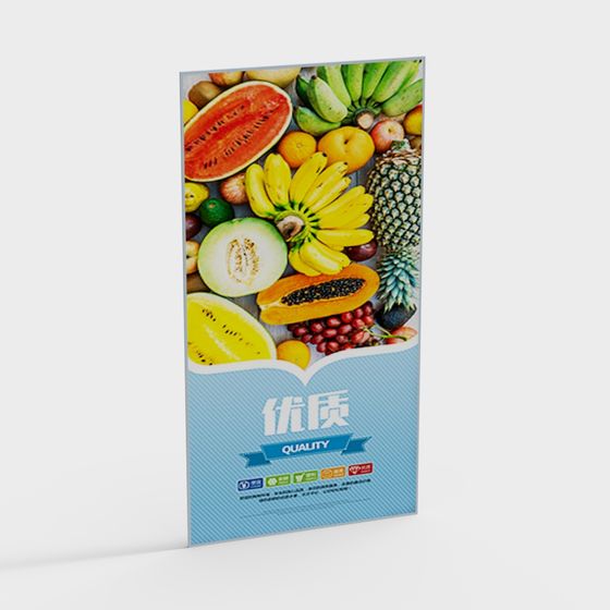 Vibrant Low-Poly Fruit 3D Model