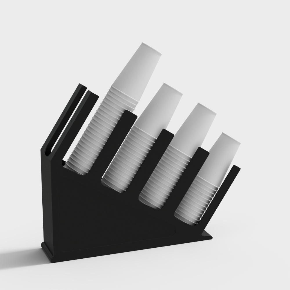 Modern Minimalist Kitchen Knife Rack 3D model