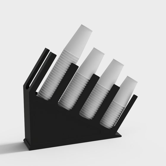 Modern Minimalist Kitchen Knife Rack 3D model
