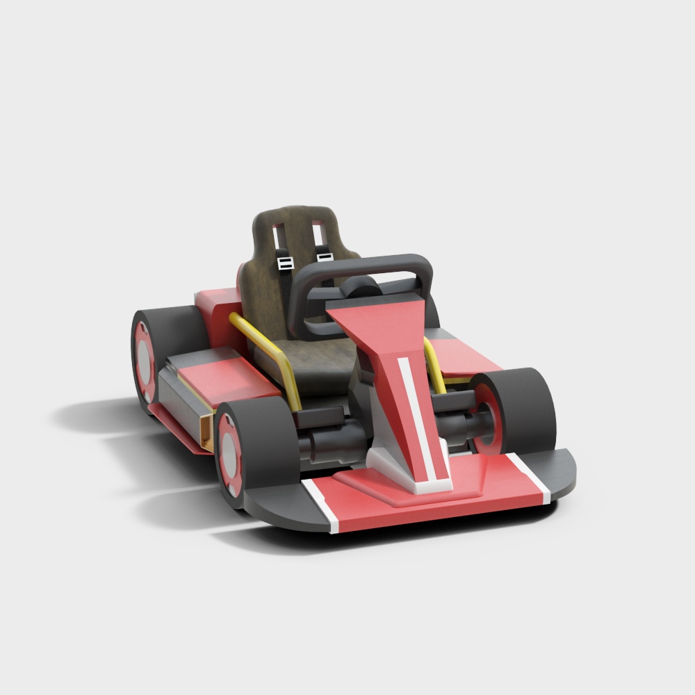 Dynamic Low-Poly Racing Car 3D Model
