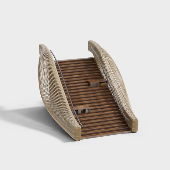 Stylish Curved Staircase 3D model for Creative Projects