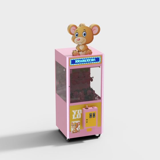 Colorful Claw Machine 3D Model for Fun Spaces