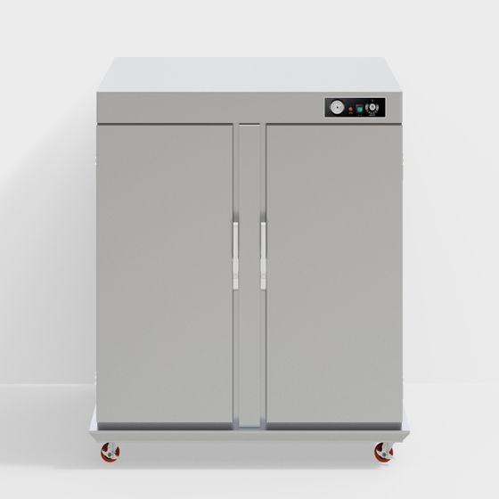 Stainless Steel Refrigerator 3D model for Modern Design