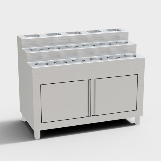 Stainless Steel Warming Cabinet 3D model