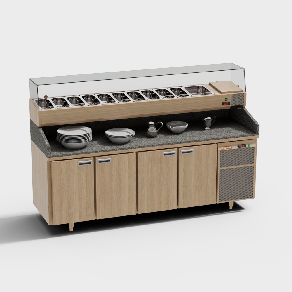 Stylish Ice Cream Display Cabinet 3D model