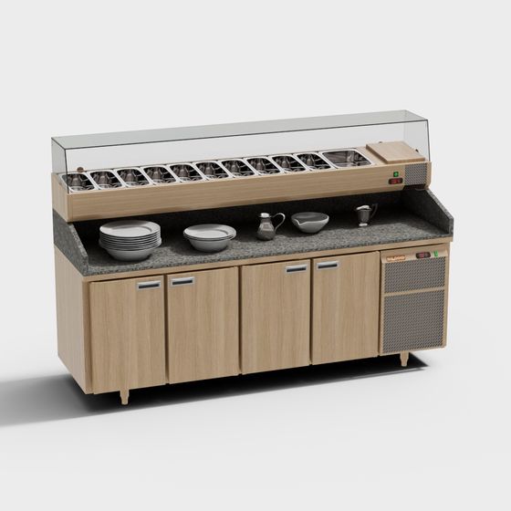 Stylish Ice Cream Display Cabinet 3D model