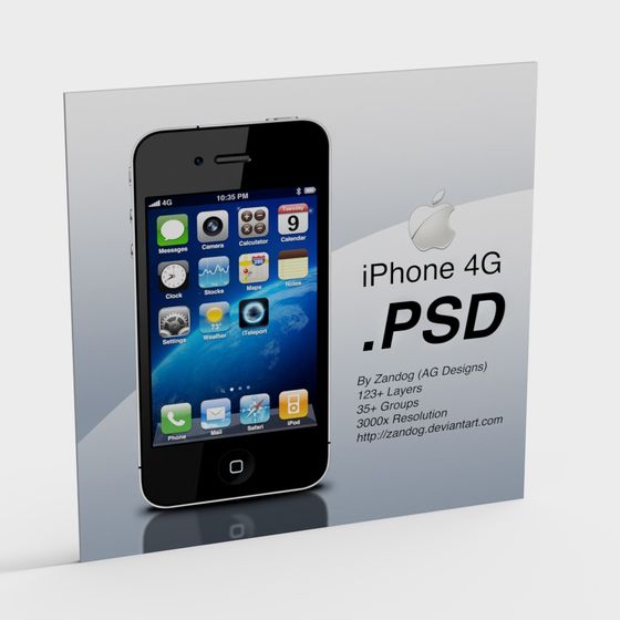 Stylish iPhone 4G 3D model for Creative Projects