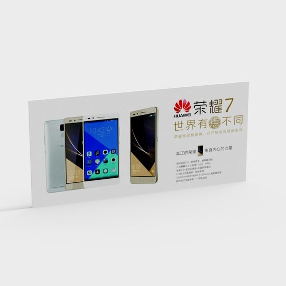 Huawei Honor 7 Showcase 3D model for Creative Projects