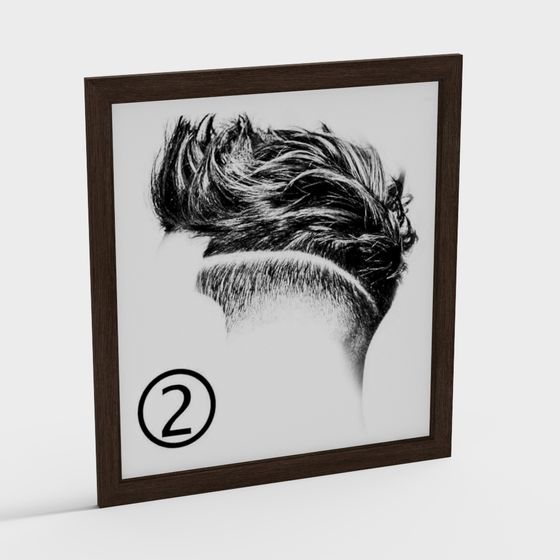 Windswept Hair 3D model