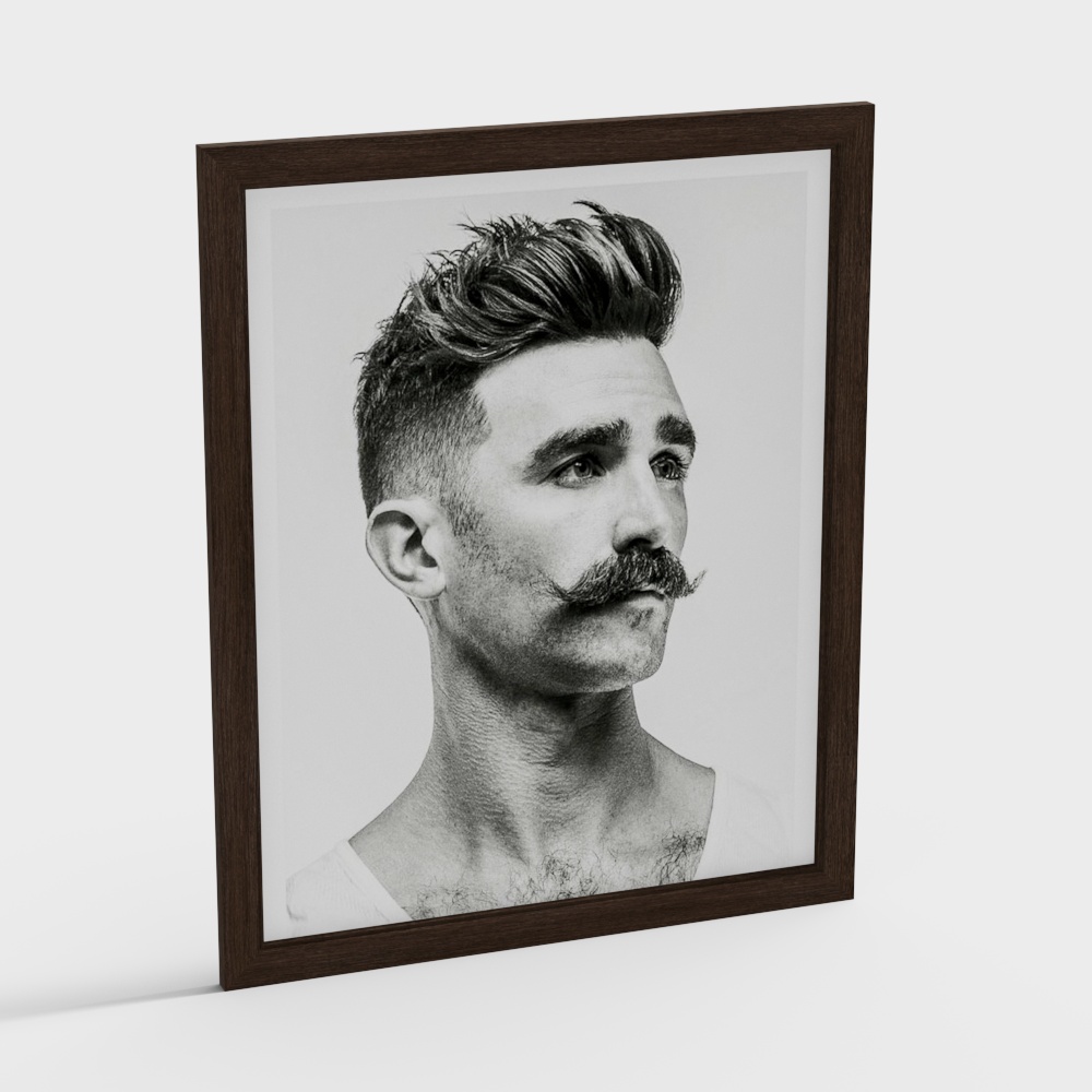 Captivating Vintage Portrait 3D model