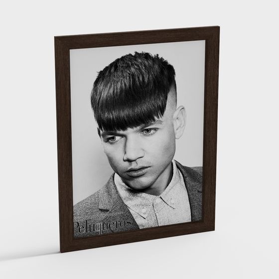 Elegant Vintage Framed Portrait 3D model for Creative Projects