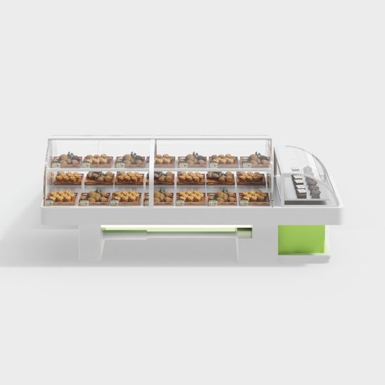 Bakery Display Case 3D model in Minimalist Design