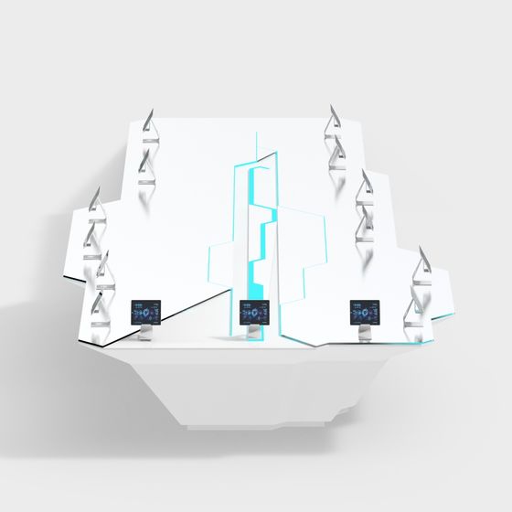 Futuristic Control Center 3D model