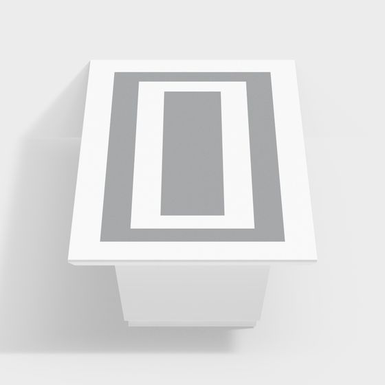 Stylish Floating Square Table 3D model for Modern Designs