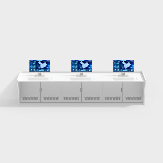 Futuristic Command Center 3D model