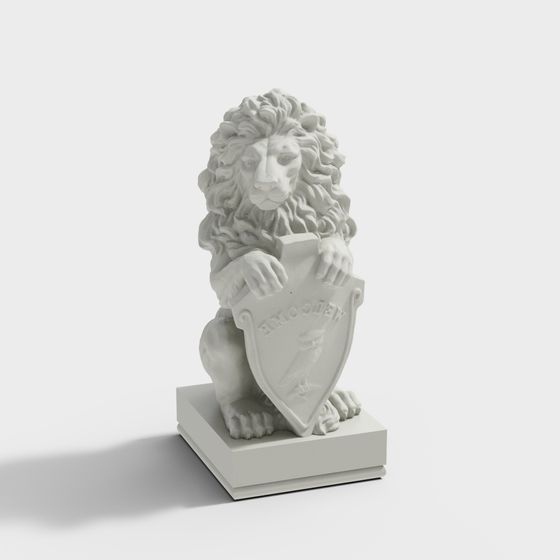 Majestic Guardian Lion 3D model