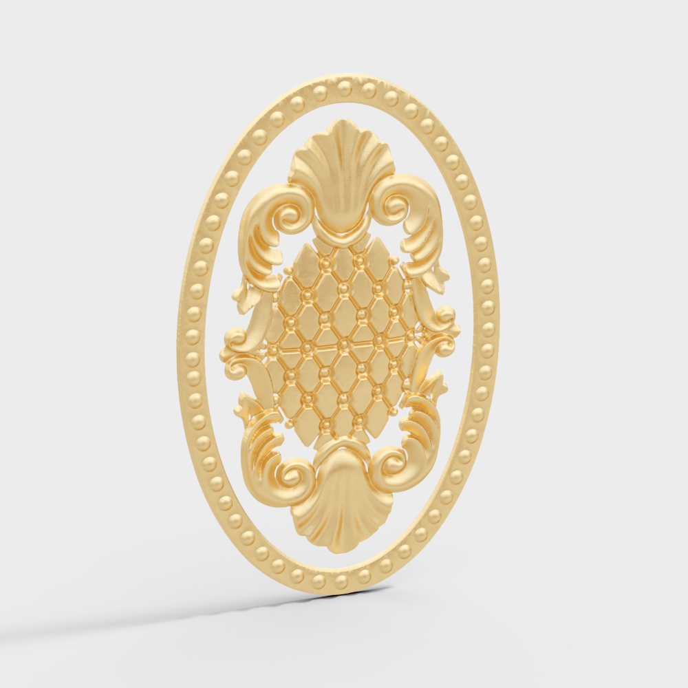 baroque rococo vintage carved wall decoration golden