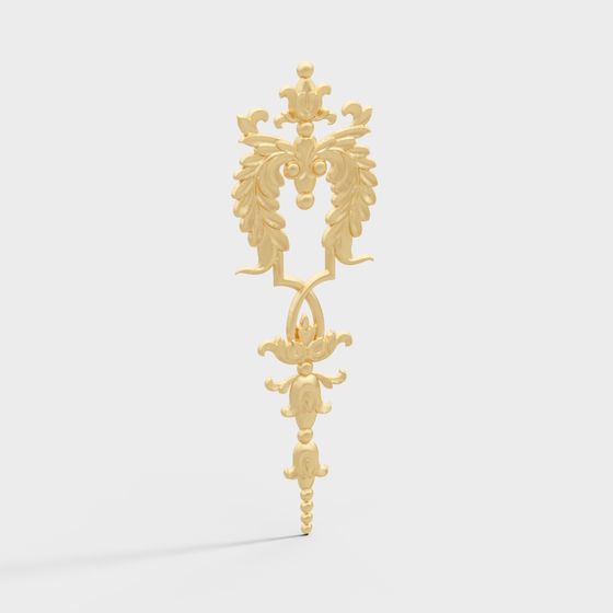 Royal Ornament 3D model: Exquisite Decorative Design