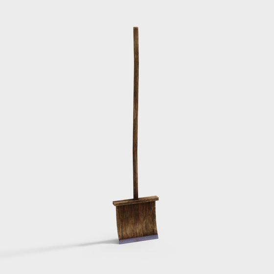 Retro Wooden Broom 3D model for Creative Projects
