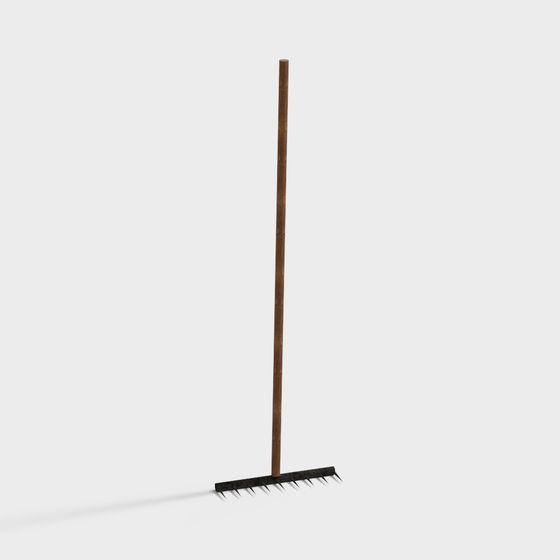 Traditional Low-Poly Broom 3D model for Creative Projects