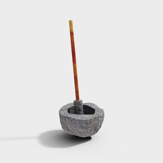 Traditional Mortar and Pestle 3D model