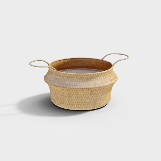 Rattan Basket 3D model for Creative Projects