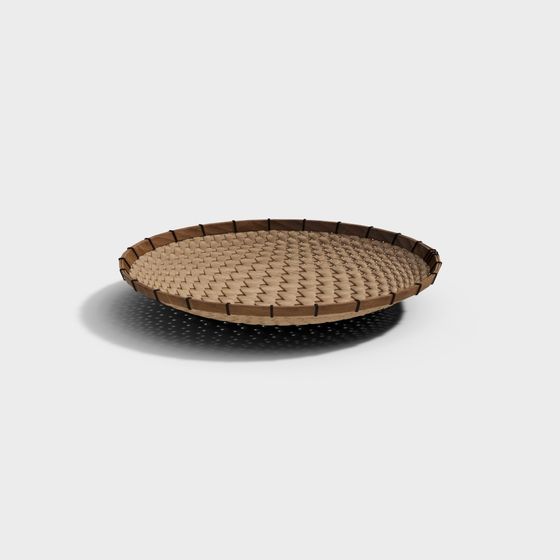 Elegant Low-Poly Woven Basket 3D model