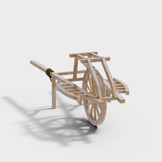 Vintage Wheelbarrow 3D Model