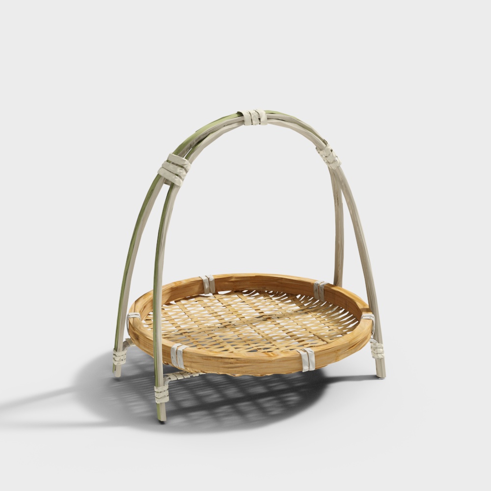 Low-Poly Woven Basket 3D model