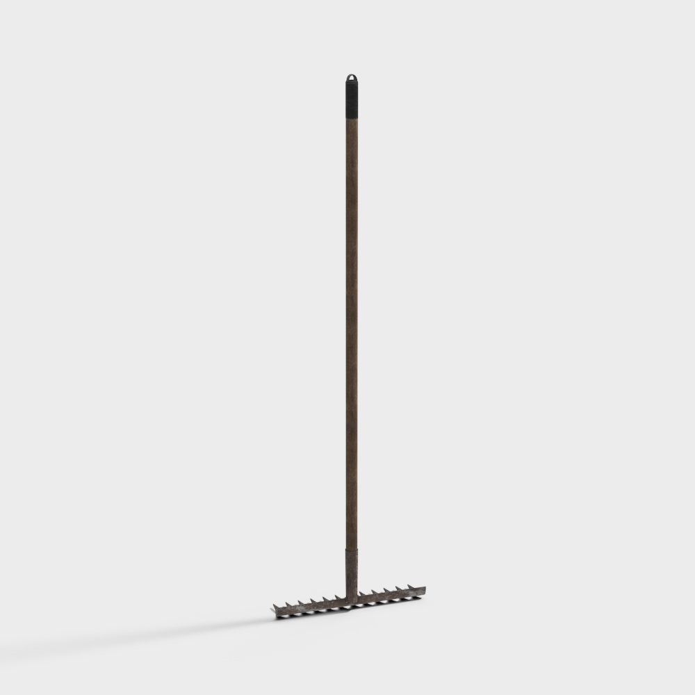 Vintage Garden Rake 3D model
