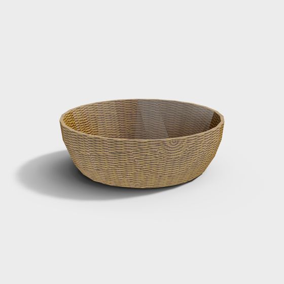 Realistic Woven Basket 3D Model for Creative Projects