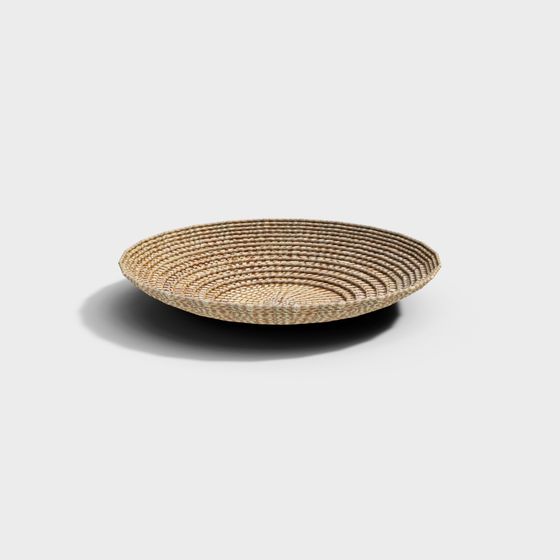 Rustic Woven Grass Bowl 3D model