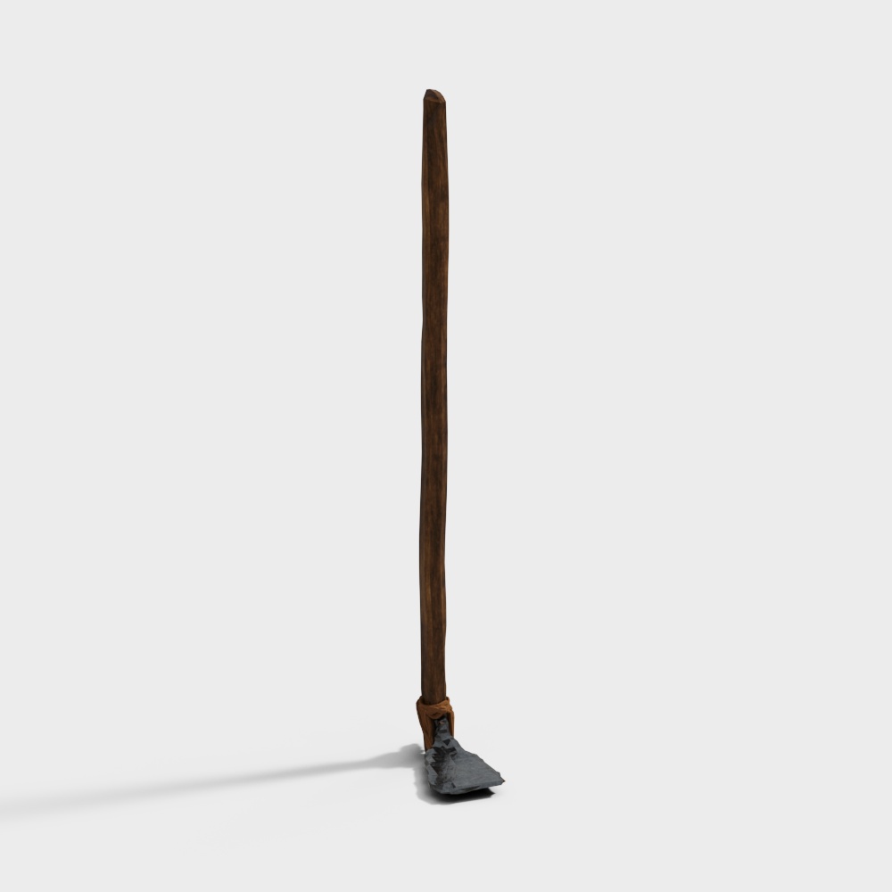 Ancient Wood Axe 3D Model