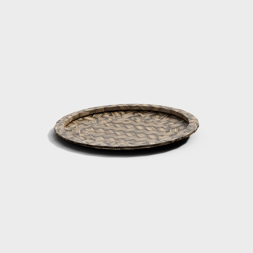 Exquisite Woven Basket 3D Model