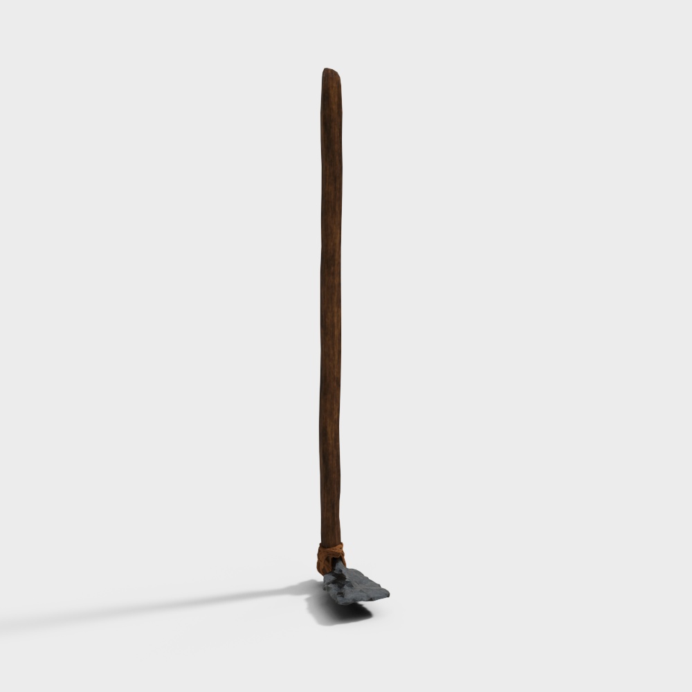 Ancient Wooden Axe 3D Model
