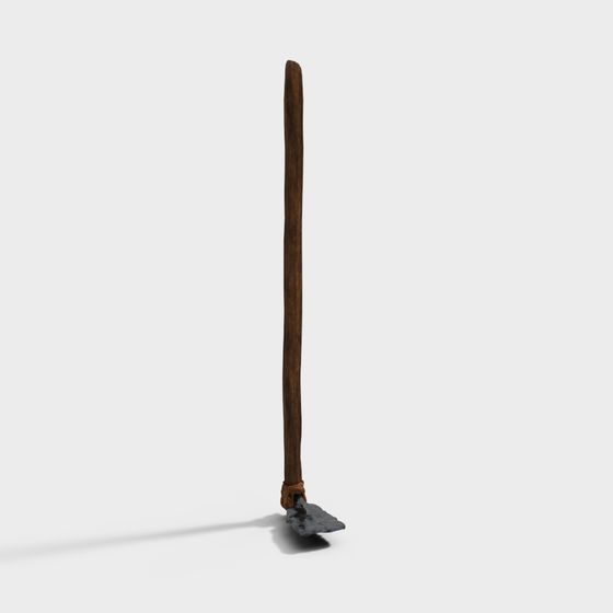 Ancient Wooden Axe 3D Model