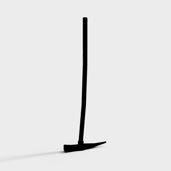 Elegant Low Polygon Shovel 3D Model for Creative Use