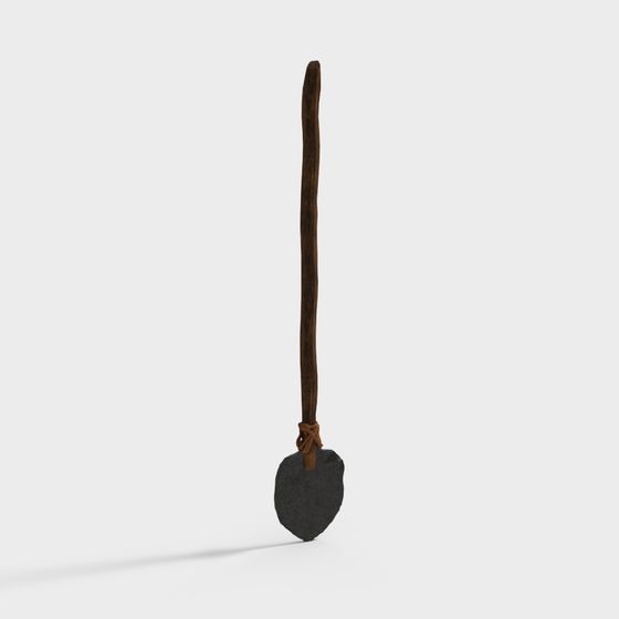 Low-Poly Stone Shovel 3D Model for Creative Projects