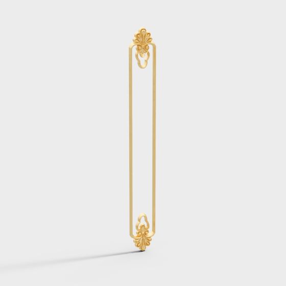 Stylishly Designed Golden Handle 3D model for Contemporary Spaces
