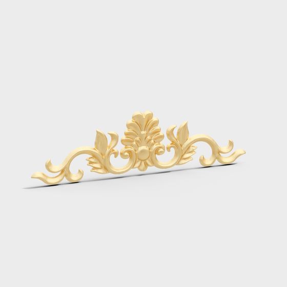 Charming Vintage Flower Wall Relief 3D model