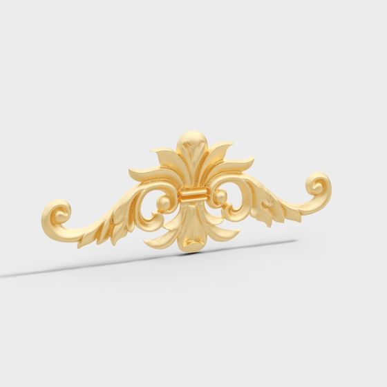Regal Floral Ornament 3D model
