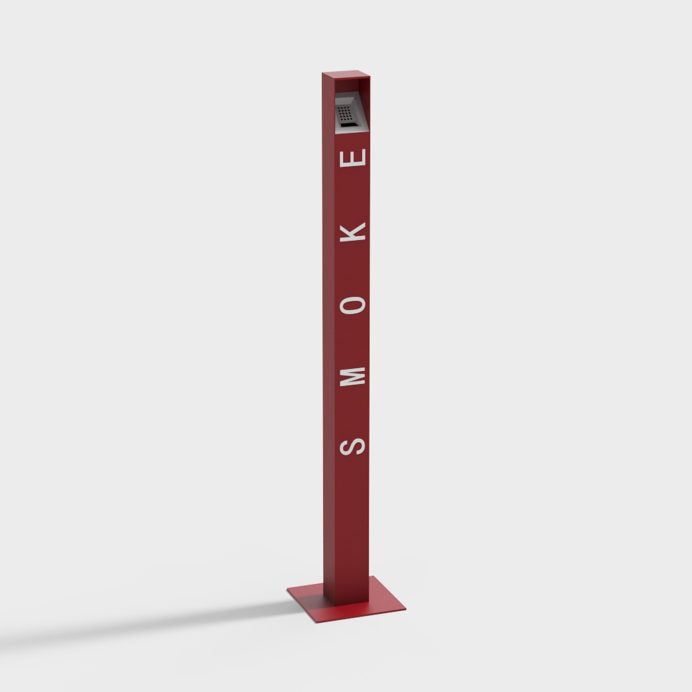 Outdoor red smoke extinguishing column
