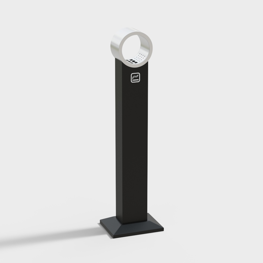 Smoke extinguisher column in smoking areas in public places